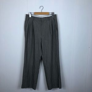 Vintage High Waisted Cotton Wool Trousers Sz 30